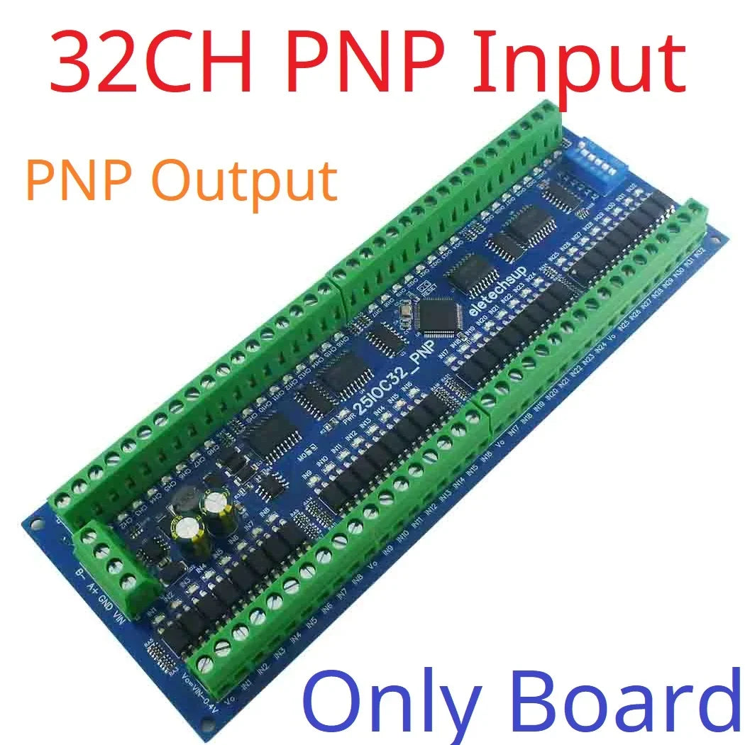 Modbus RS485 Remote IO Module – DMOS PNP Output & NPN/PNP Input Expansion Board 8/16/32 Channels for PLC Industrial Automation 25IOA08 25IOB16 25IOC32
