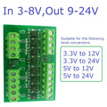OP31C08 8CH Opto-Isolation Logic Level Converter – 3.3V/5V/12V/24V NPN/PNP Bidirectional GPIO Module with 3000V Isolation for Arduino PLC MCU
