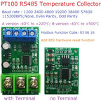 PT21A01 PT22B01 RS485 PT100 RTD Temperature Module – -40~500°C 1-Channel Modbus RTU Sensor Board for PLC SCADA Industrial Automation