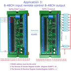8/16/24/32/48CH Multifunction RS485 Remote IO Module – NPN/PNP DI-DO Expansion Board with DIN Rail & Modbus RTU for PLC Industrial Automation