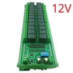 N4DOJ24 24CH RS485 Modbus RTU Relay Module DC 12V 24V PLC IO Expansion Board DIN Rail Mount Controller for Industrial Automation Motor