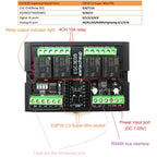 ESC3E05 4-Channel Relay Module for ESP32-C3 Super Mini, RS485 Modbus RTU, Wi-Fi BLE IoT Controller, Simple PLC Shield for Arduino