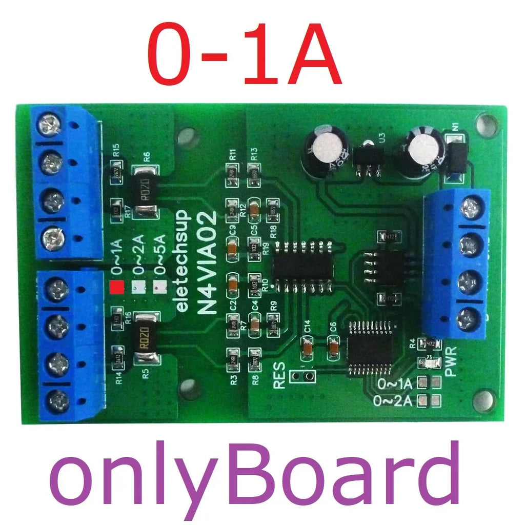 N4VIA02 Multifunctional RS485 Ammeter Voltmeter – 0-30V / 0-5A Modbus RTU DC Power Measurement Module for PLC SCADA Industrial Automation