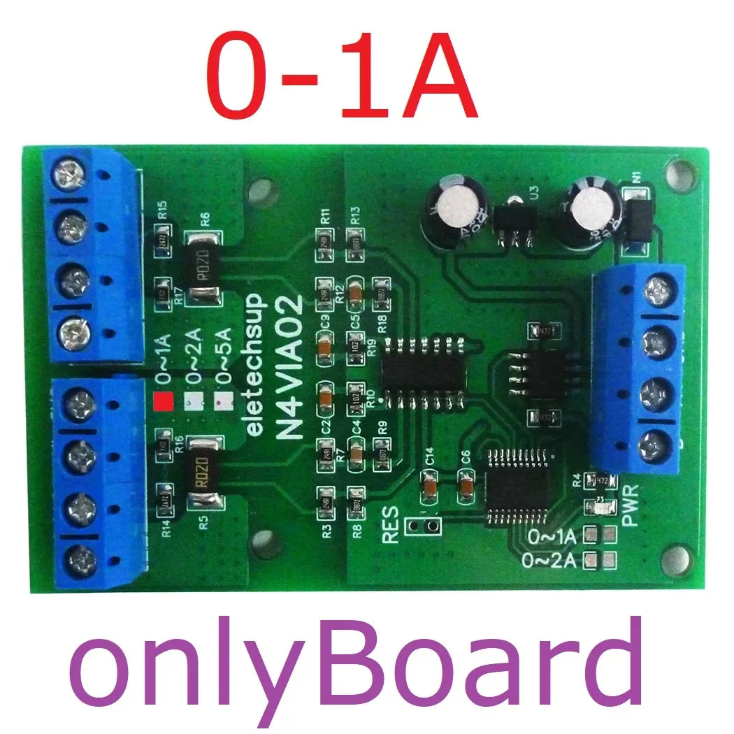 N4VIA02 Multifunctional RS485 Ammeter Voltmeter – 0-30V / 0-5A Modbus RTU DC Power Measurement Module for PLC SCADA Industrial Automation