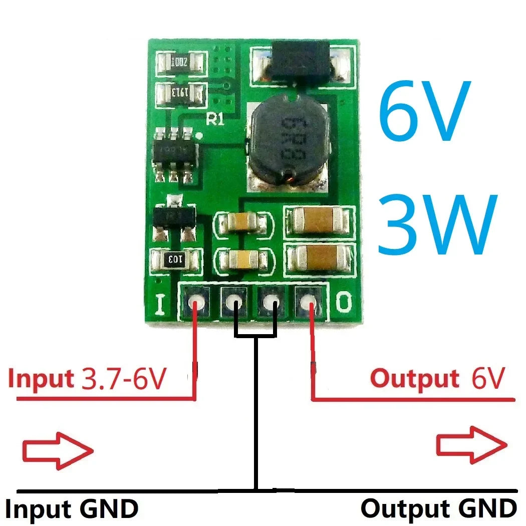 3.7V to 5V/6V/9V/12V DC-DC Boost Converter – Step-Up Voltage Regulator Module DDEN12MB_3400 for 18650 Li-ion Li-Po Battery Portable Power DIY