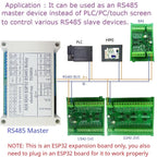 ES30E08 8DI 8DO Relay Module RS485 PLC Controller Shield for 30Pin ESP32 Development Board DC 12V 24V NPN Input