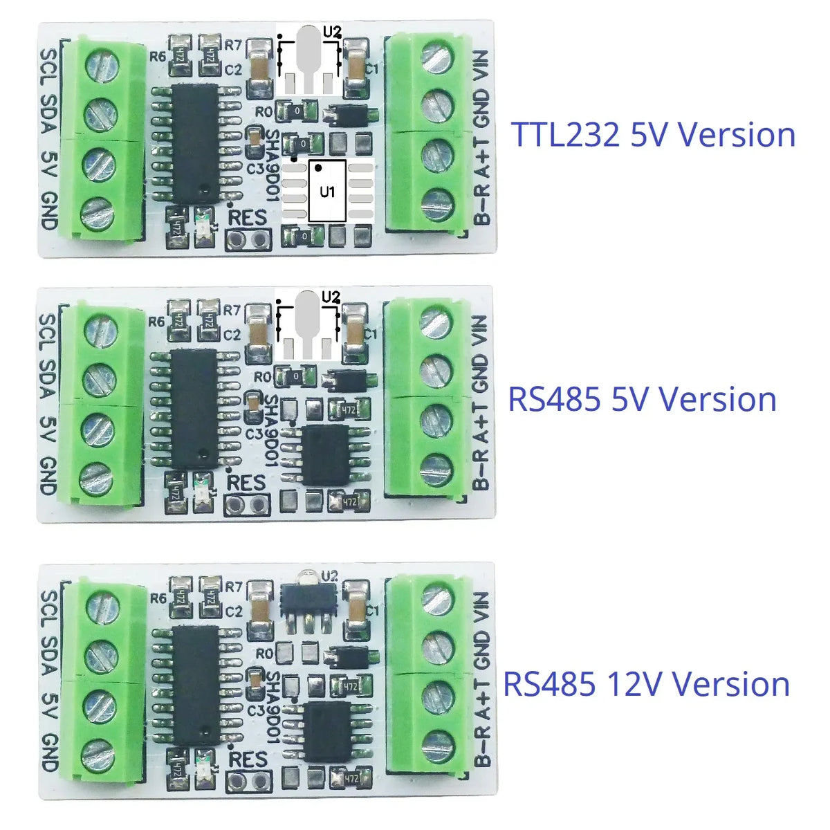 SHA9D01 SHT30 Temperature Humidity Sensor Module RS485 TTL Modbus RTU Adapter Board for Arduino UNO ESP32 Weather Station