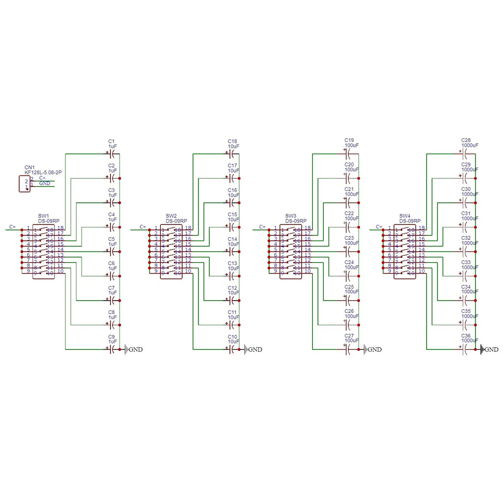 10mF Large-Capacity Programmable Capacitor Module – 1μF to 9999μF Adjustable Electrolytic Capacitor Bank for Circuit Development & Testing DNC3D05