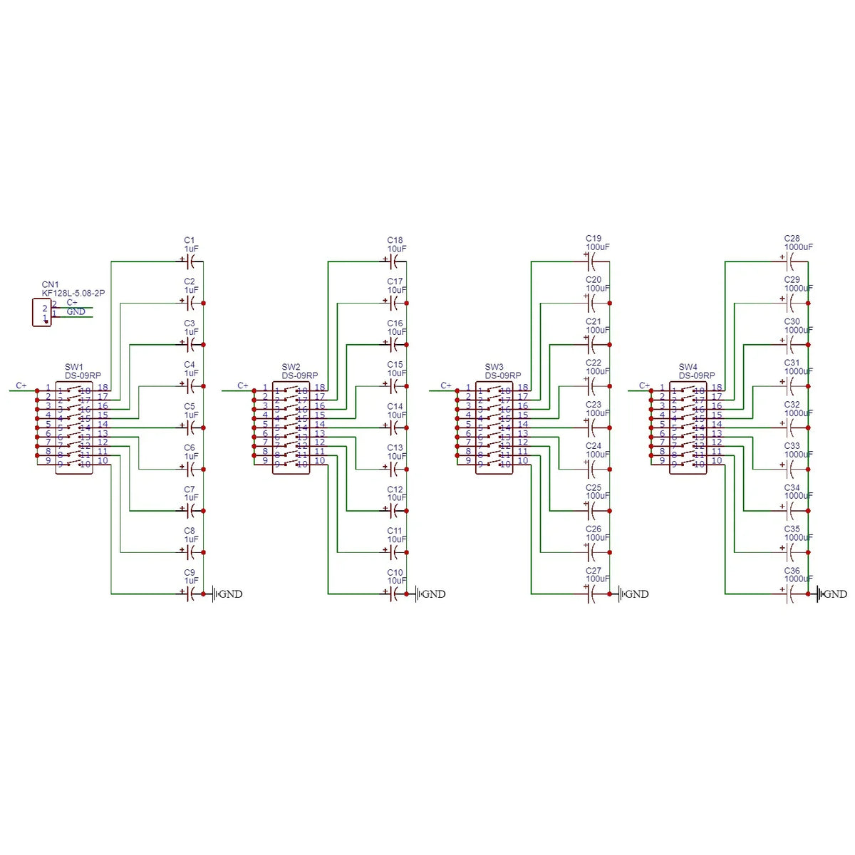 10mF Large-Capacity Programmable Capacitor Module – 1μF to 9999μF Adjustable Electrolytic Capacitor Bank for Circuit Development & Testing DNC3D05