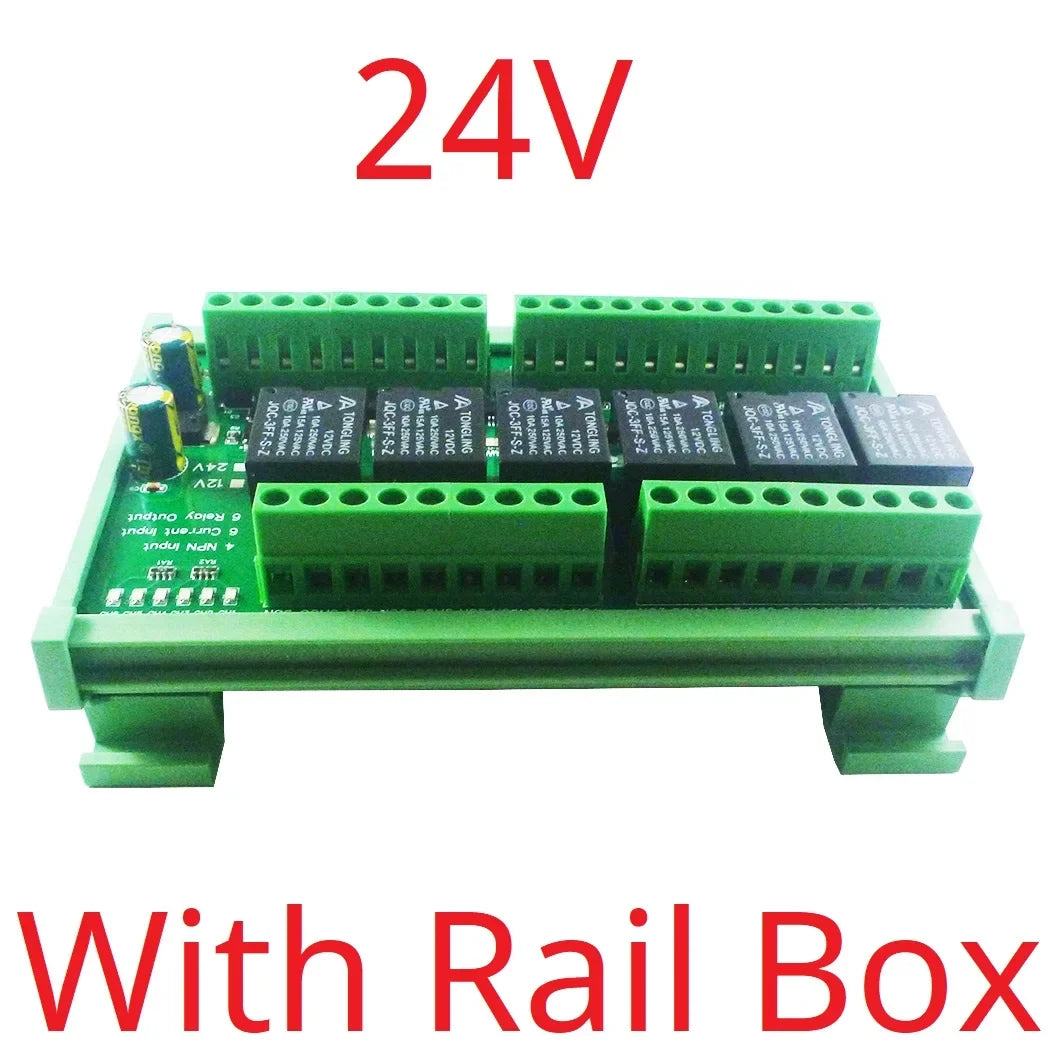 N4I6N06 DC 12V 24V 6CH 0-20MA 4-20mA Analog Input 4CH NPN Digital Input 6CH 10A Relay Output RS485 Modbus RTU IO Module