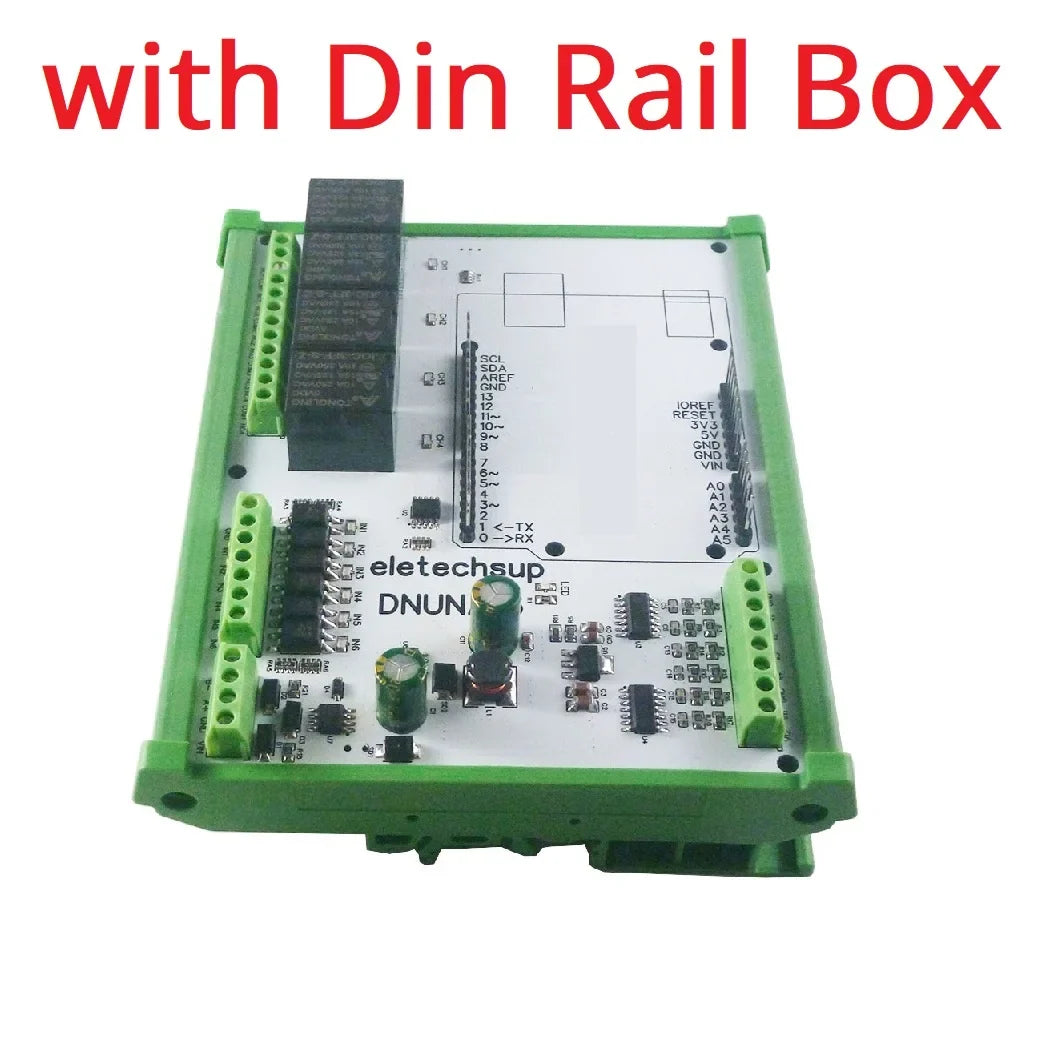 DNUNA16 6AI 6DI 4DO RS485 I/O Expansion Board for Arduino UNO R3 DC 7-30V Analog Data Acquisition Module 0-20mA 4-20mA 0-10V