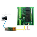 R4D7G04 2AI-2DI-20DO Multifunction Relay Module – RS485 Modbus RTU 4-20mA/0-10V Analog Input PLC IO Expansion Board 10A Output