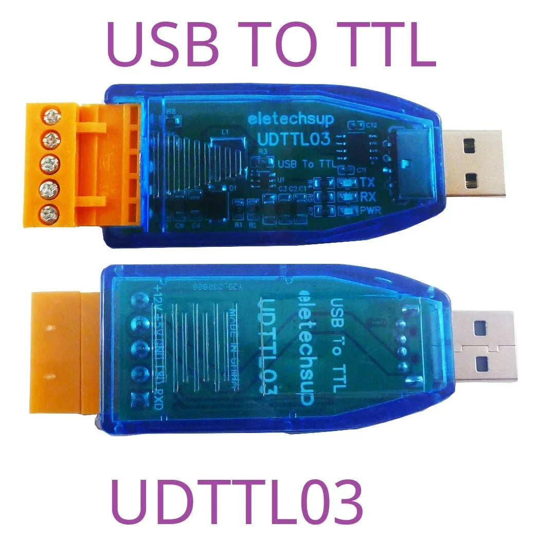 UD48501 UD23202 UDTTL03 USB to RS485 RS232 TTL Converter – 12V 5V VCC Output Industrial Serial Adapter for PLC HMI PTZ Smart Home Debugging