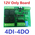 DC 12V 1/2/4/8/12 Channel Isolation DI-DO PLC IO Expanding Board RS485 Relay Module 10IOA01 10IOA02 10IOA04 10IOA08 10IOA12 Modbus RTU Code 01 05 15 02 03 06 16