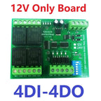 DC 12V 1/2/4/8/12 Channel Isolation DI-DO PLC IO Expanding Board RS485 Relay Module 10IOA01 10IOA02 10IOA04 10IOA08 10IOA12 Modbus RTU Code 01 05 15 02 03 06 16