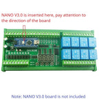 DN23E08 DN24F08 8DI-8AI-8DO IO Expansion Board for Arduino Nano V3.0 – RS485 Modbus RTU PLC Module with 4-20mA/0-10V Analog Input