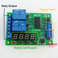 IO22A02 2CH 10A Multifunction Delay Timer Relay – DC 12V 6-Mode Programmable Timer Switch with 99H Range for PLC LED Motor Control