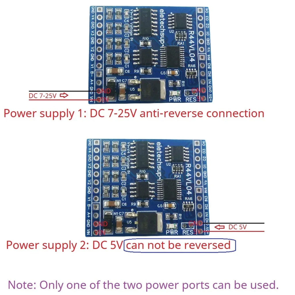 R44IM04 R44VL04 12CH RS485 Modbus RTU Mixed IO Module – 4AI 4DI 4DO Analog Digital Remote I/O Board for PLC Inverter Converter