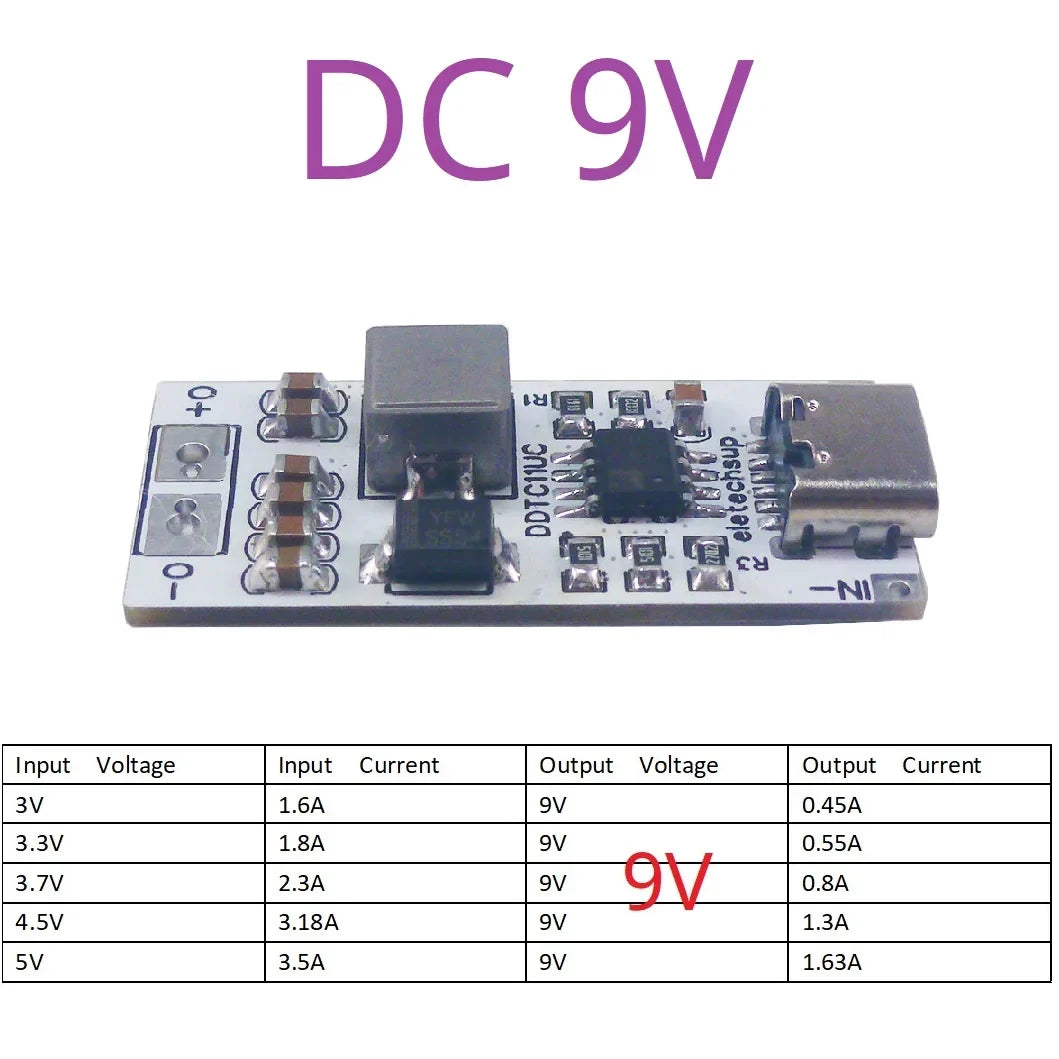 DDTC11UC 14W Type-C 5V to 6V 8.4V 9V 12V Step-Up DC-DC Boost Converter Voltage Regulator Module for DIY Arduino Mobile Charger