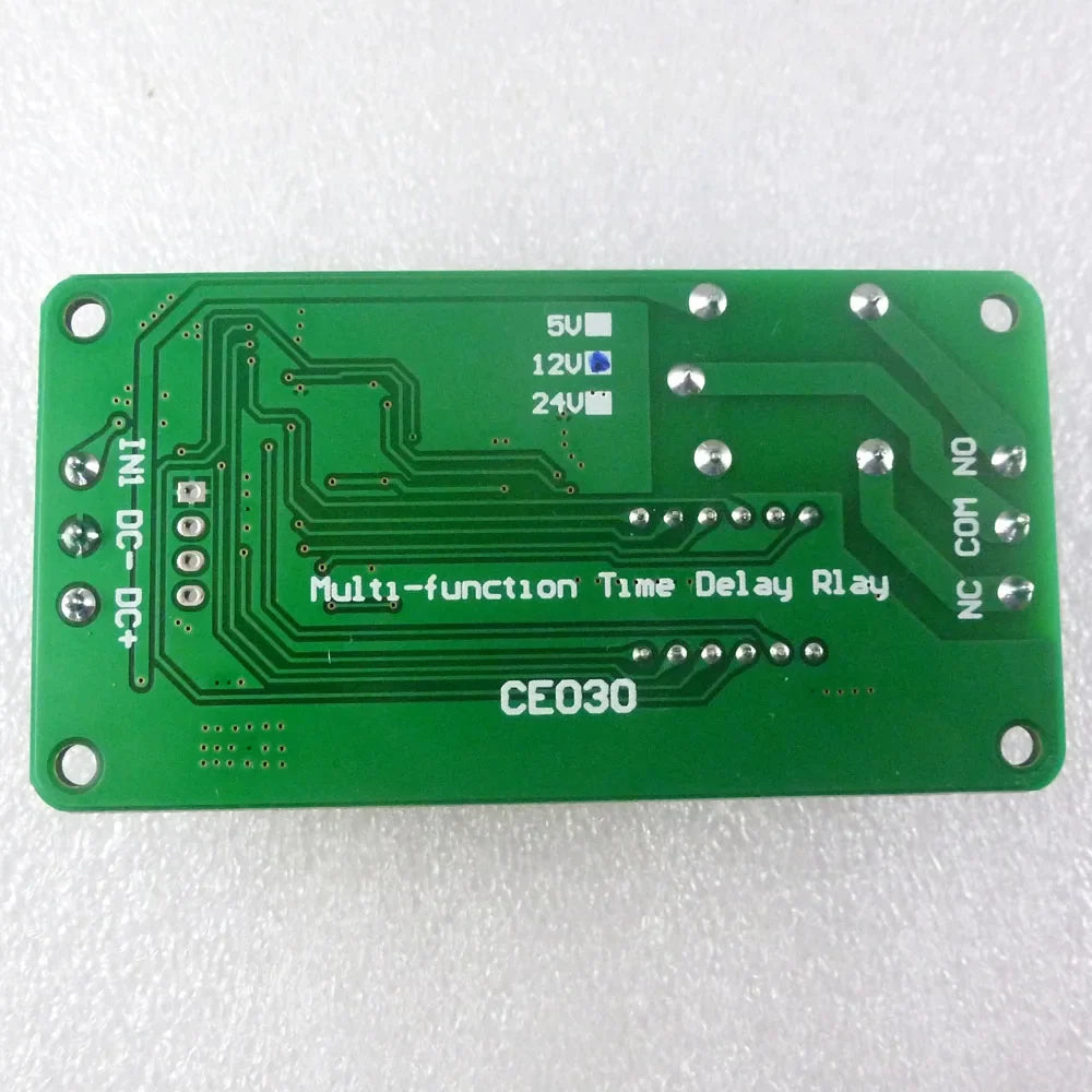 CE030 18-Mode Multifunction Timer Relay – DC 5-24V 10A Programmable Delay Switch with 0.1s-270h Adjustable Time for PLC Smart Home