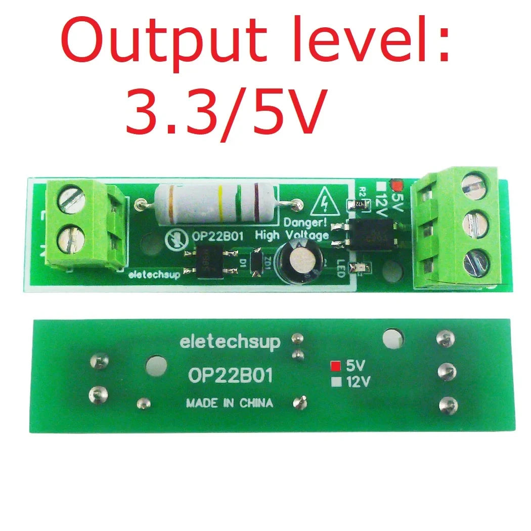 OP22B01 AC Voltage Detection Module – 110/220V Mains Power ON/OFF Sensor with 3-24V NPN/PNP Output for Arduino ESP8266 PLC STM32