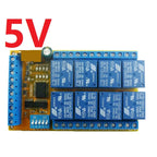 IO25E08 8CH Multifunction Relay Module – DC 5V/12V/24V Power Conditioner Sequencer with Interlock Latch Self-locking Momentary Modes