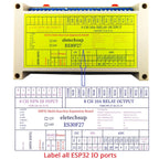 ES30F27 ESP32 Industrial DIN Rail Expansion Board – 8DI 8DO 10A Relay 7ADC RS485 I2C SPI GPIO for PLC IoT Automation