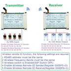 Master-Slave 433MHz Wireless RS485 Relay Board – RF Transceiver Module for Pump LED PTZ PLC Control DC 12-24V Home Automation RT5BF01 N4RFA04