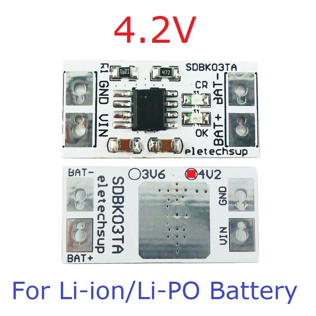 SDBK03TA Mini MPPT Solar Charge Controller – 4.2V/3.7V/3.6V/3.2V Selectable Charger Module with 5V 1A Output for Li-Ion / Li-PO / LiFePO4 Battery