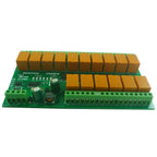 N4D3E16 16CH RS485 Modbus RTU Relay Module – DC 12V/24V Digital Output Board with 10A SPDT Contacts for PLC IO Expansion