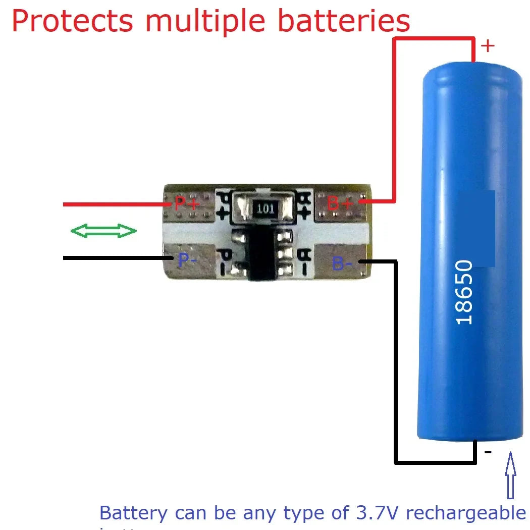 ND03CPMB 1-Cell Li-ion Battery Protection Board – 3.7V/4.2V 3.5A Over Charge Discharge Overcurrent Protection Module for 18650 Li-Po