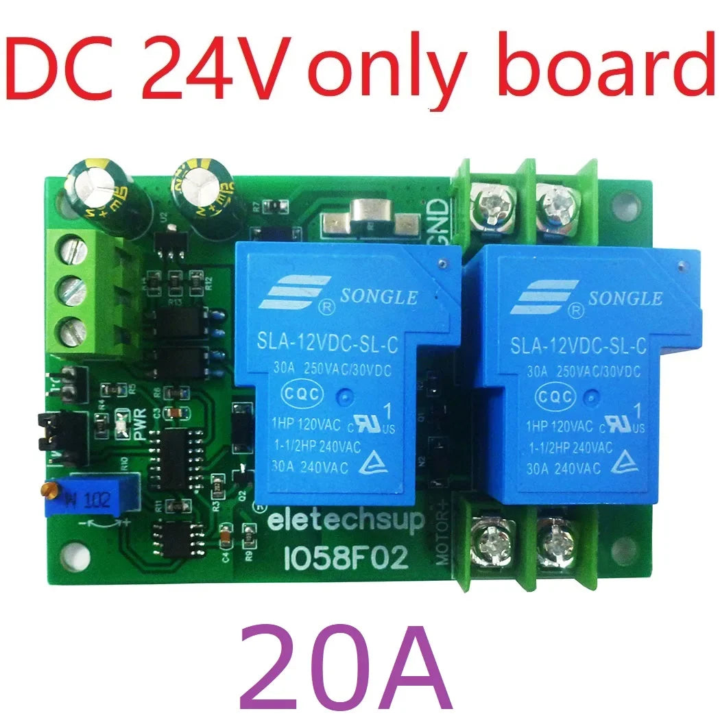 10A 20A 30A DC 12V 24V Brushed Motor Overload OveDC 12V 24V Power Brurcurrent Short Circuit Protector Forward Reverse Controller IO57E02 IO58F02