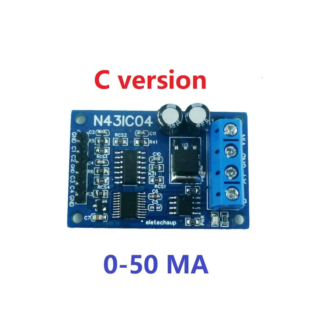 N43VD04 N43IC04 4CH 4-20mA/0-10V Analog Input Module – RS485 Modbus RTU ADC Data Acquisition Board for PLC SCADA Industrial Automation