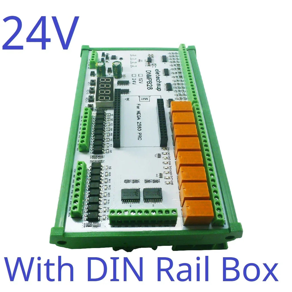 DNMPB28 16AI-16DI-16DO Relay Board for Arduino MEGA2560 Pro – 4-20mA/0-10V Analog Input RS485 Modbus MOS Relay IO Expansion