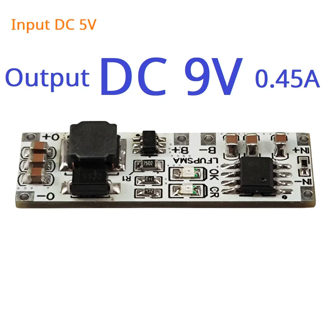 LFUPSMA 2-in-1 LiFePO4 UPS Module, 1S 3.2V Battery Charger & DC-DC Boost Converter 5V/9V/12V for 32700 18650 Solar DIY