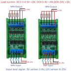 OPMSA04 OPMSB08 OPMSC12 OPMSD16 4-16CH 5A PLC Signal Amplifier Board – DC 3.3-24V NPN/PNP Logic Level Converter with Opto-Isolation & MOS Output for Industrial Automation