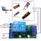 N229E01 UD24B01 1CH USB/TTL232 Relay Module – DC 5V/12V UART Serial Port Switch with Type-C for Arduino MEGA Raspberry Pi PC Control