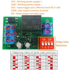 IO32G01 20A DC 12V Car ACC Trigger Delay Power-Off Relay Module – Timing Switch for Dashcam Stereo Ambient Light Vehicle Accessories