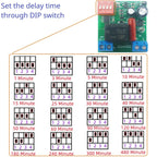 IO34H02 AC Time Delay Relay Module – 110V/120V/220V 50-60Hz DIP Switch Programmable Timer for Light Fan Pump Automatic Door Control