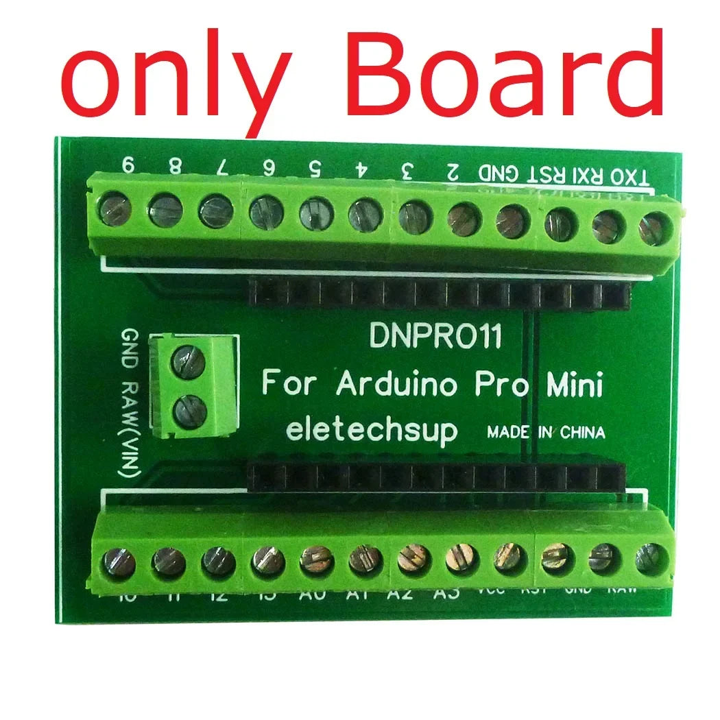 DNPRO11 DIN Rail Mount Screw Terminal Block Adapter for Arduino pro Mini Board Industrial Controllers 11 Positions