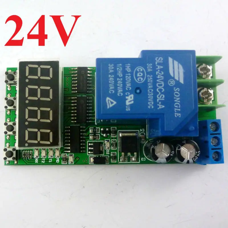 IO23C01 8CH 30A High Power Relay Module – DC24V Multifunction Timer Delay Switch for PLC Motor Pump LED Control & Equipment Test