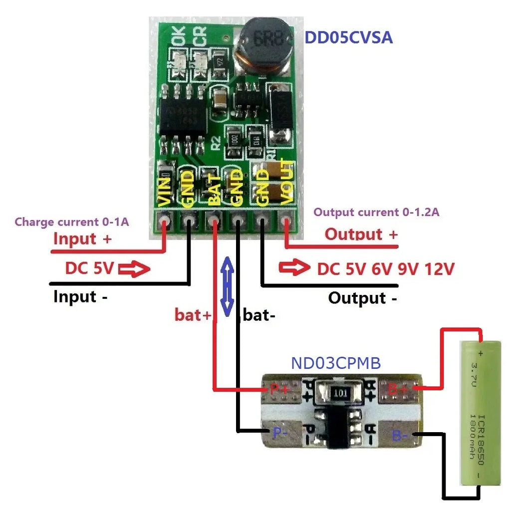 ND03CPMB 1-Cell Li-ion Battery Protection Board – 3.7V/4.2V 3.5A Over Charge Discharge Overcurrent Protection Module for 18650 Li-Po