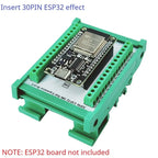 DNESA30 DNESP32 DIN Rail Mount Screw Terminal Adapter – 3.96mm Breakout Board for 30/38-Pin ESP32 WROOM-32 DevKitC with DIN35/C45 Rail