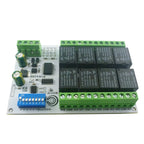 RYR408B 8CH 10A RS485 Relay Module – DIP Switch Configurable Modbus RTU PLC Remote IO Board with 8 Commands for Industrial Automation