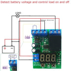 PS47E01 DC 12V/24V Voltage Detection Relay Module – 0-99.9V ±0.1V Accuracy Over/Under Voltage Monitor with 10A Output & 0-999Min Timer