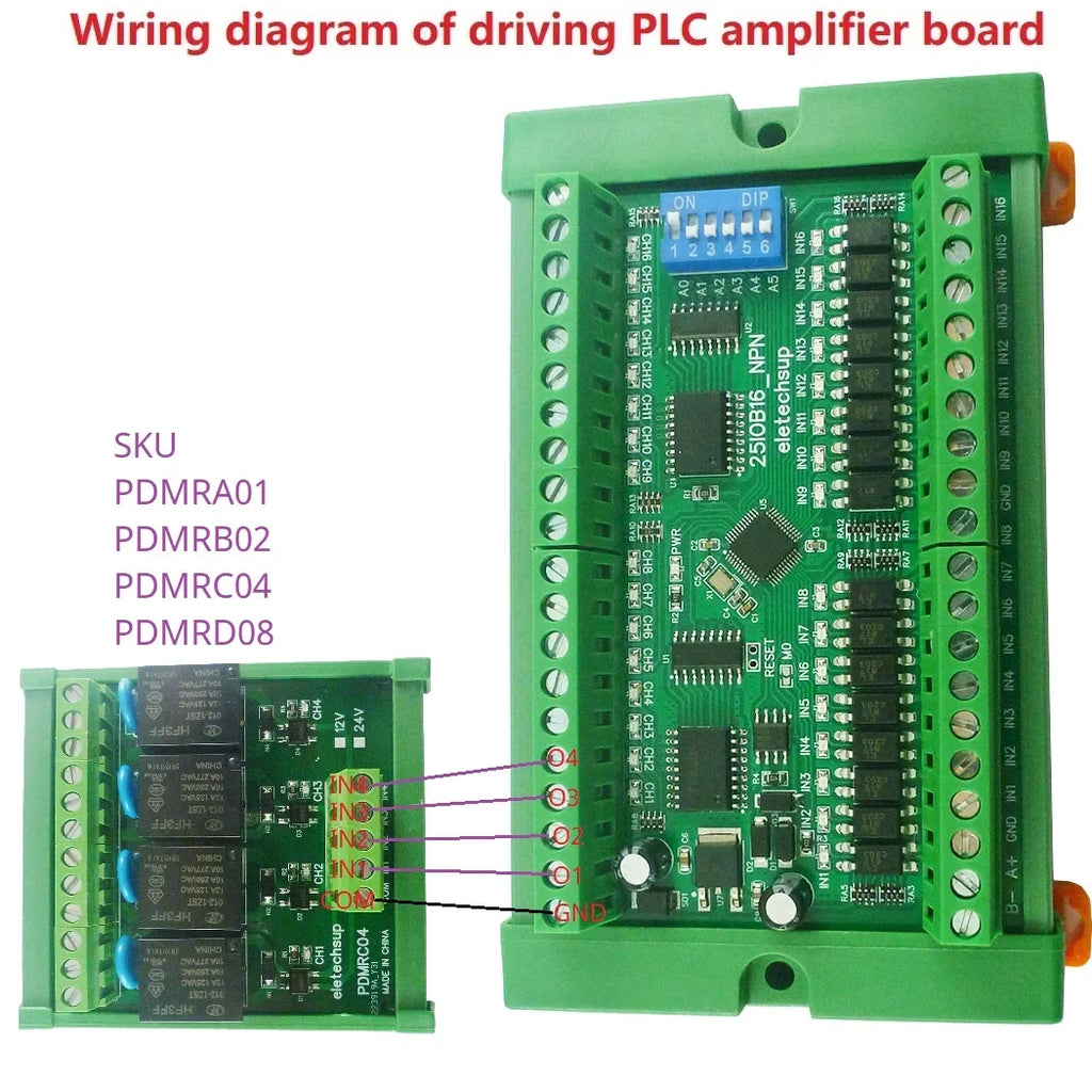 Modbus RS485 Remote IO Module – DMOS PNP Output & NPN/PNP Input Expansion Board 8/16/32 Channels for PLC Industrial Automation 25IOA08 25IOB16 25IOC32