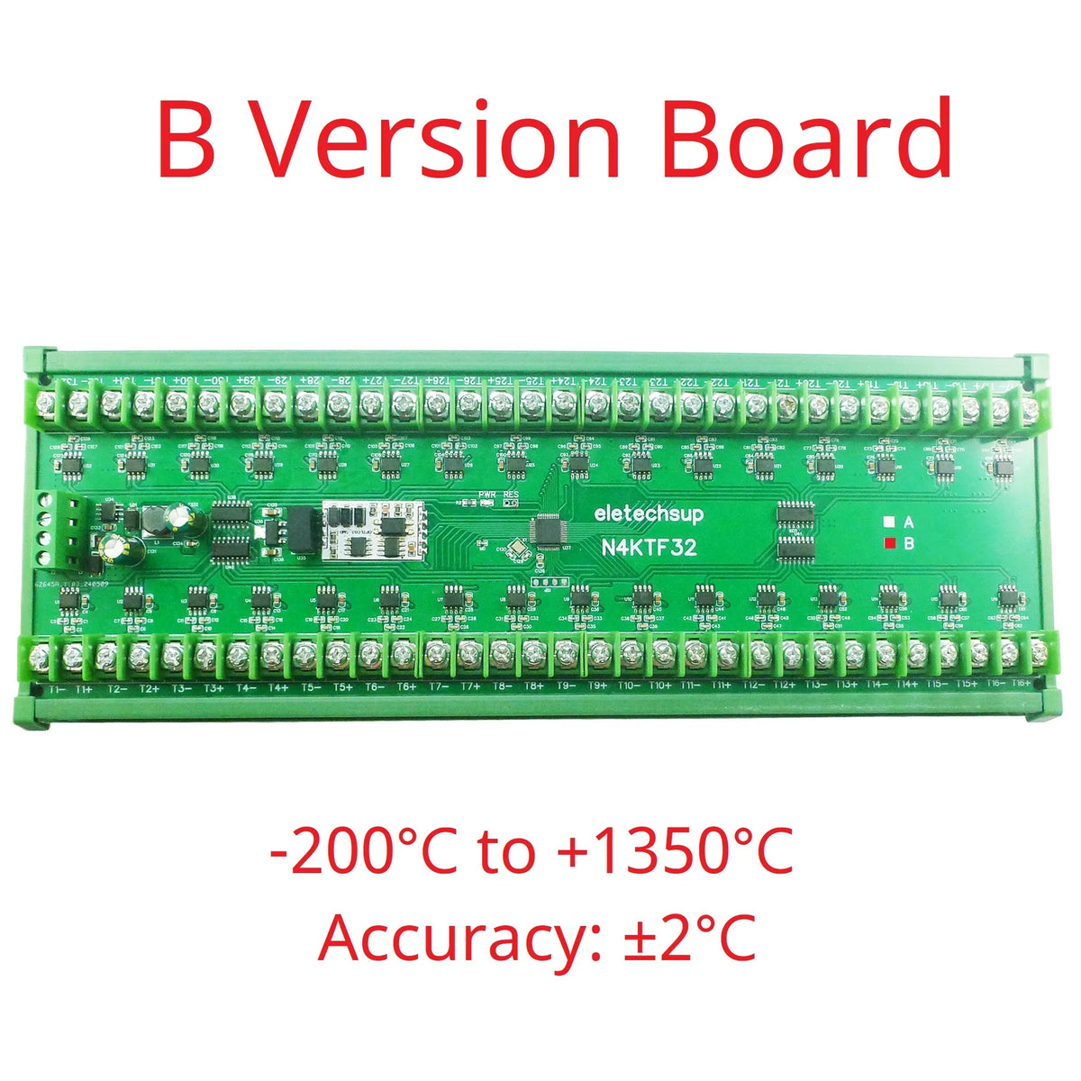 N4KTF32 32-Channel K-Type Thermocouple Temperature Module – MAX6675ISA+ 0-1024℃ RS485 Modbus Collector DC 7-25V for Industrial Monitoring