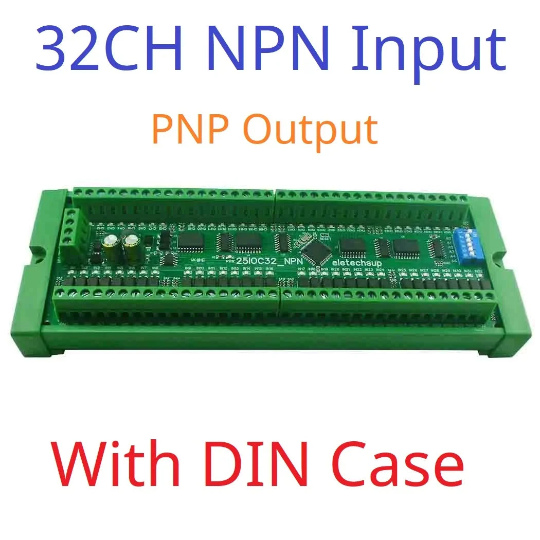 Modbus RS485 Remote IO Module – DMOS PNP Output & NPN/PNP Input Expansion Board 8/16/32 Channels for PLC Industrial Automation 25IOA08 25IOB16 25IOC32