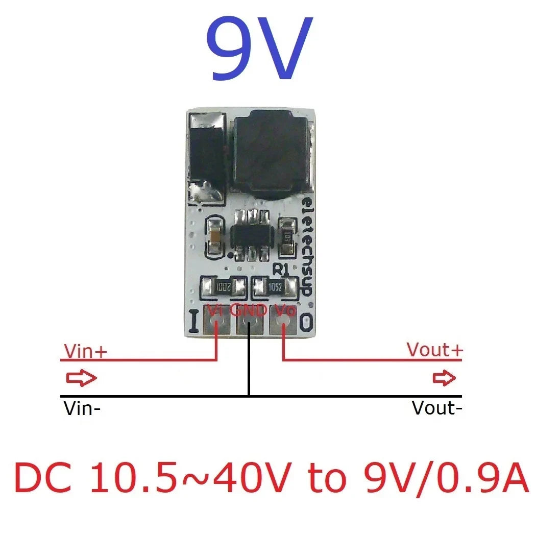 DD4012SA_PRO 1A DC-DC Buck Converter – 5-40V to 3V/3.3V/5V/12V Adjustable Step-Down Module for 18650 Li-ion LiFePO4 Battery Power