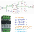 OP62A02 Eletechsup 2CH 10MHz High Speed Photoelectric Isolation Module 5000Vrms 3.3V 5V NPN PNP Level Converter for Arduino ESP8266